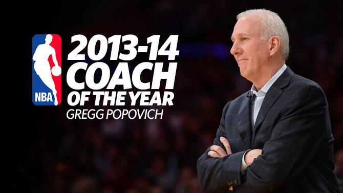 Gregg Popovich, Coach of the Year nel 2014 per la terza volta.