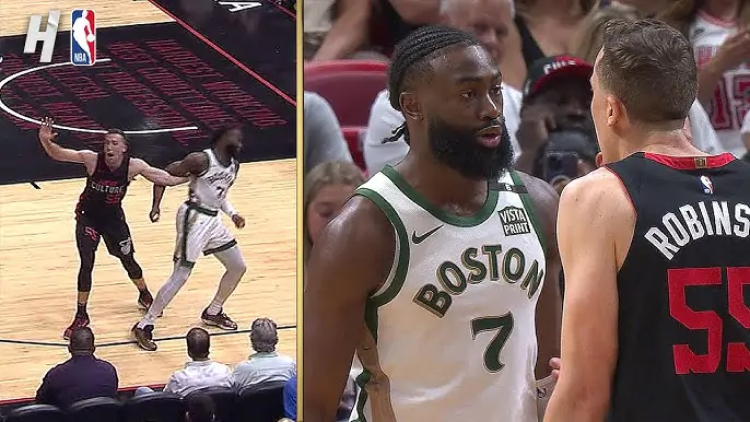 NBA, polemiche in campo tra Brown e Robinson. Il giocatore di Miami: “La sua una giocata sporca e pericolosa”
